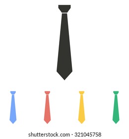 Necktie  icon  on white background. Vector illustration.