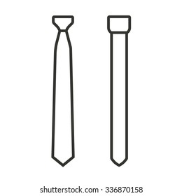 Necktie  icon  on white background. Vector illustration.