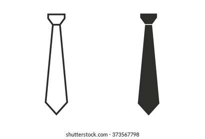 Necktie  icon  on white background. Vector illustration.