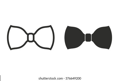 Necktie  icon  on white background. Vector illustration.