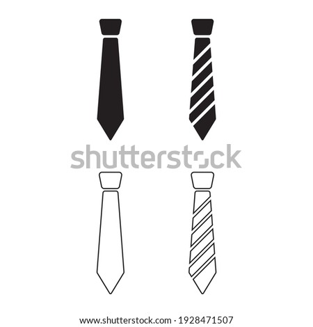 Necktie icon on white background