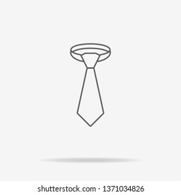 Necktie icon. Vector concept illustration for design.