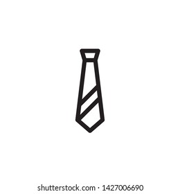 Necktie icon vector. Flat design style on white background. Trendy logo illustration.