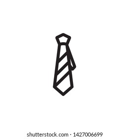 Necktie icon vector. Flat design style on white background. Trendy logo illustration.