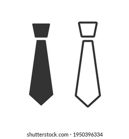 Necktie Icon Vector Illustration Design. Necktie line icon. Necktie icon. Tie symbol line sign design.