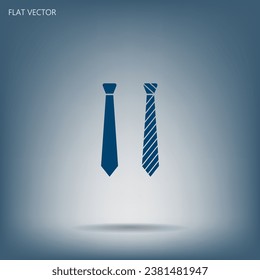 Icono de corbata de cuello - Icono plano de ilustración del vector.