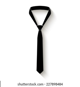 necktie icon - vector illustration with shadow