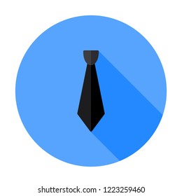Necktie icon, vector illustration. Tie symbol flat sign design. Dress code style  element. Professional clothing textile fabric. Simple clothes icon. Long piece of cloth outline