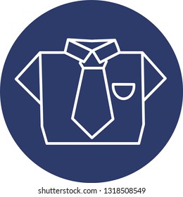 Necktie icon, vector illustration. Tie symbol line sign design. Dress code style element. Professional clothing textile fabric. Simple clothes icon. Long piece of cloth