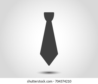 Necktie icon, vector illustration. Tie symbol line sign design. Dress code style element. Professional clothing textile fabric. Simple clothes icon. Long piece of cloth