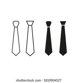 Necktie Icon Vector set. Image illustration sign collection. tie symbol. 