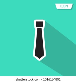 Necktie icon vector , Tie icon vector on green background.