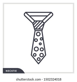 Necktie icon with white background