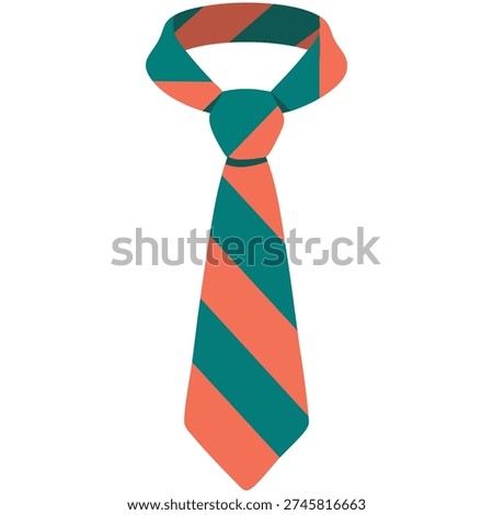 Necktie illustration unique creative concept isolated vector illustration on white background