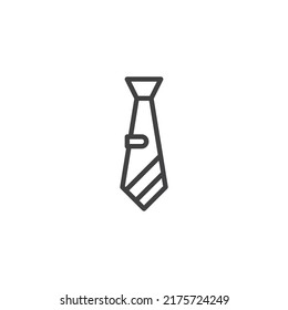 Necktie line icon. linear style sign for mobile concept and web design. Tie outline vector icon. Symbol, logo illustration. Vector graphics