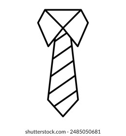 Necktie line icon. vector illustration.