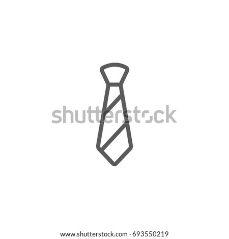 Necktie line icon, Vector on white background