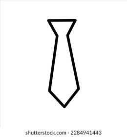 Necktie line vector icon, outline vector sign, linear style pictogram isolated on white background