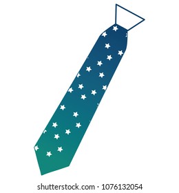 necktie masculine with stars icon