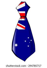 necktie in national colours of Australia