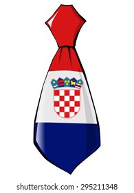 necktie in national colours of Croatia