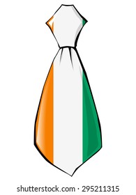 necktie in national colours of Ivory Coast