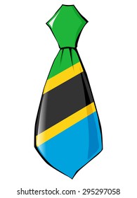necktie in national colours of Tanzania