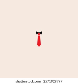 Necktie and neck cloth icon flat vector design.