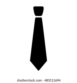 Necktie or neck tie fashion accessory flat vector icon for apps and websites