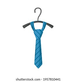 necktie on hanger isolated icon