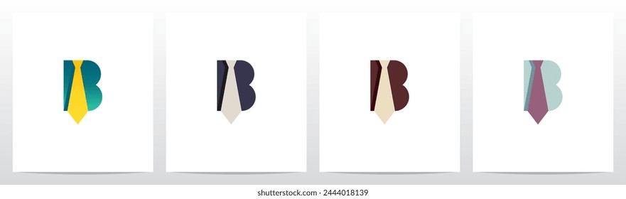 Corbata En La Letra Diseño De Logotipo Inicial B