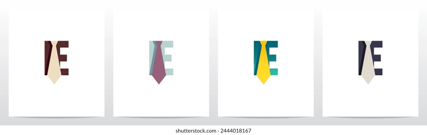 Corbata En La Letra Diseño De Logotipo Inicial E