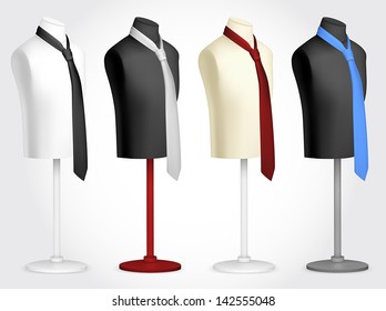 Necktie on mannequin template.