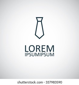 necktie outline, thin, flat, digital icon for web and mobile