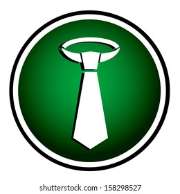 Necktie - round green icon