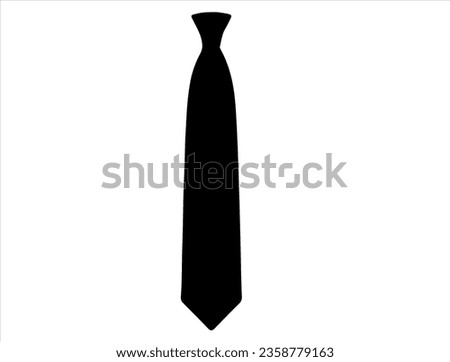 Necktie silhouette vector art white background