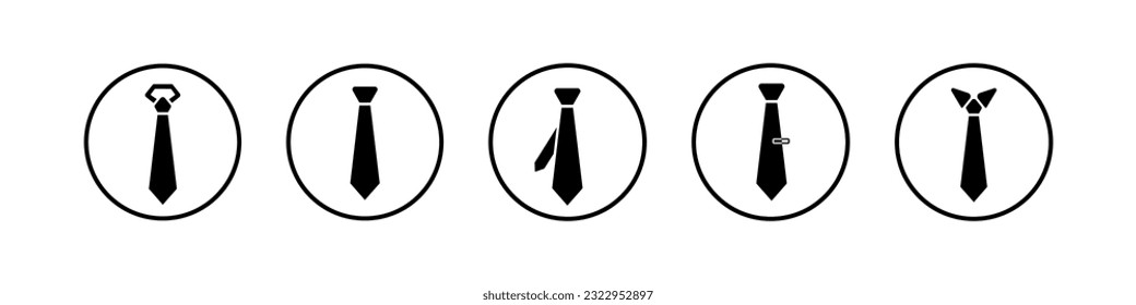 Necktie simple icon for logo. Tie vector illustration in business style.