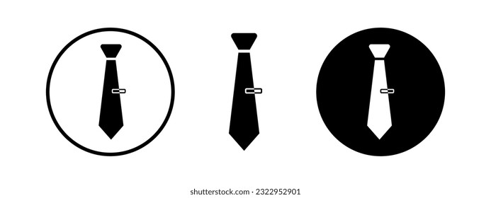Icono de corbata para el logotipo. Ilustración vectorial de vínculos en estilo de negocio.