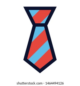 Necktie. Simple Vector Color Icon.