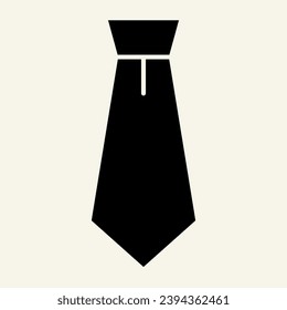 Necktie solid icon. Tie vector illustration isolated on white. Formal clothes glyph style design, designed for web and app. Eps 10