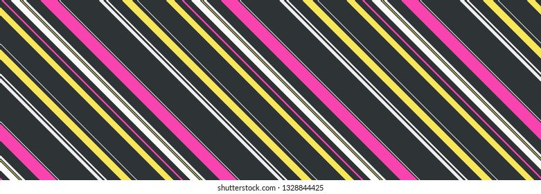 necktie stripes pattern seamless in retro pink yellow shades