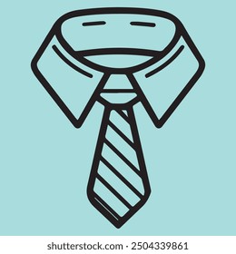 necktie suit vector icon illustration.