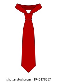 Men’s necktie template vector illustration