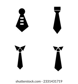 necktie tie icon set, tie icon vector illustration on white background..eps