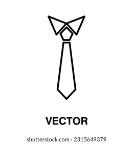 necktie tie icon vector illustration on white background.