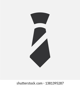 Necktie or tie. Simple black and white icon