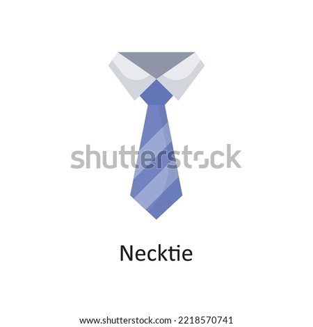 Necktie Vector Flat Icon Design illustration. Banking and Payment Symbol on White background EPS 10 File