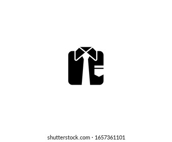 Necktie vector flat icon. Isolated man shirt with tie emoji illustration 