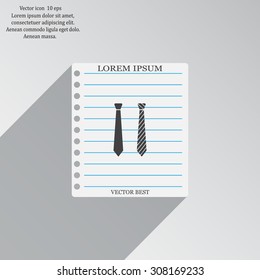 Necktie vector icon