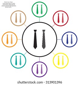 Necktie vector icon